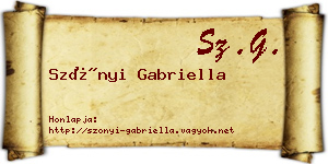 Szőnyi Gabriella névjegykártya